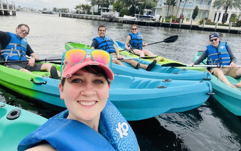 Team building kayaking